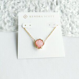 Kendra Scott Brynne Shell Pendant Necklace Gold Blush Ivory Mother-of-Pearl